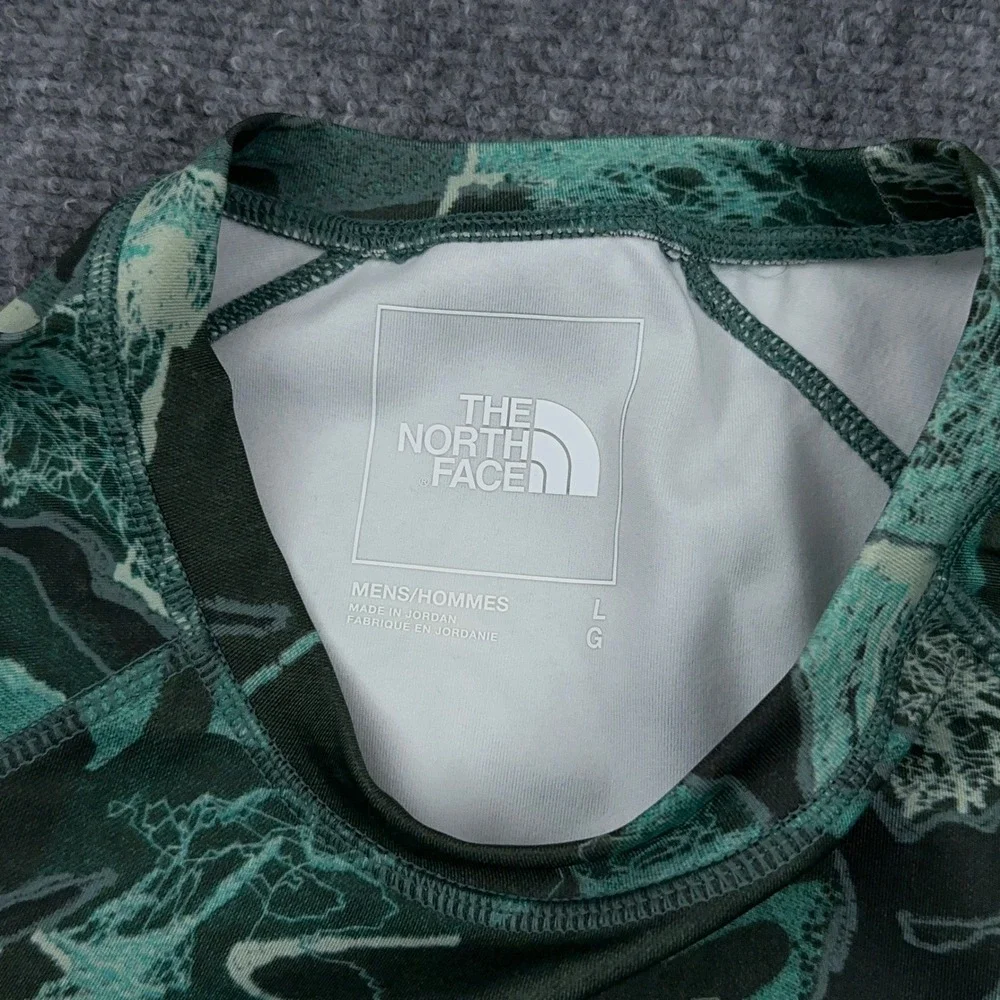 The North Face Winter Warm Essential Crew Mens L Green Lichen Camo‎ Base Layer